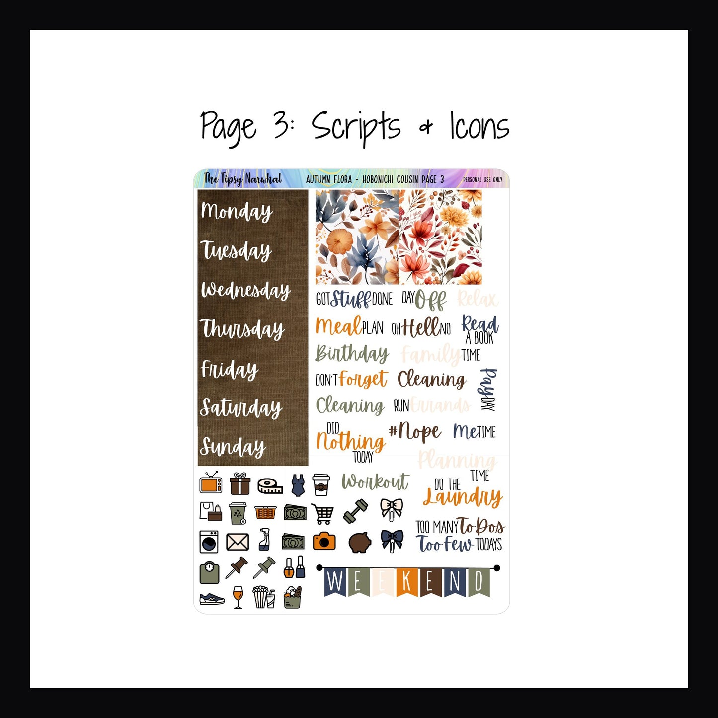 Autumn Flora Hobonichi Cousin Kit