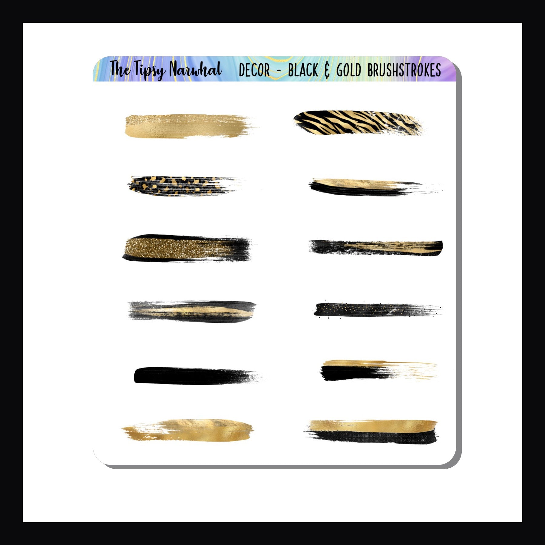 Black & Gold Brushstrokes
