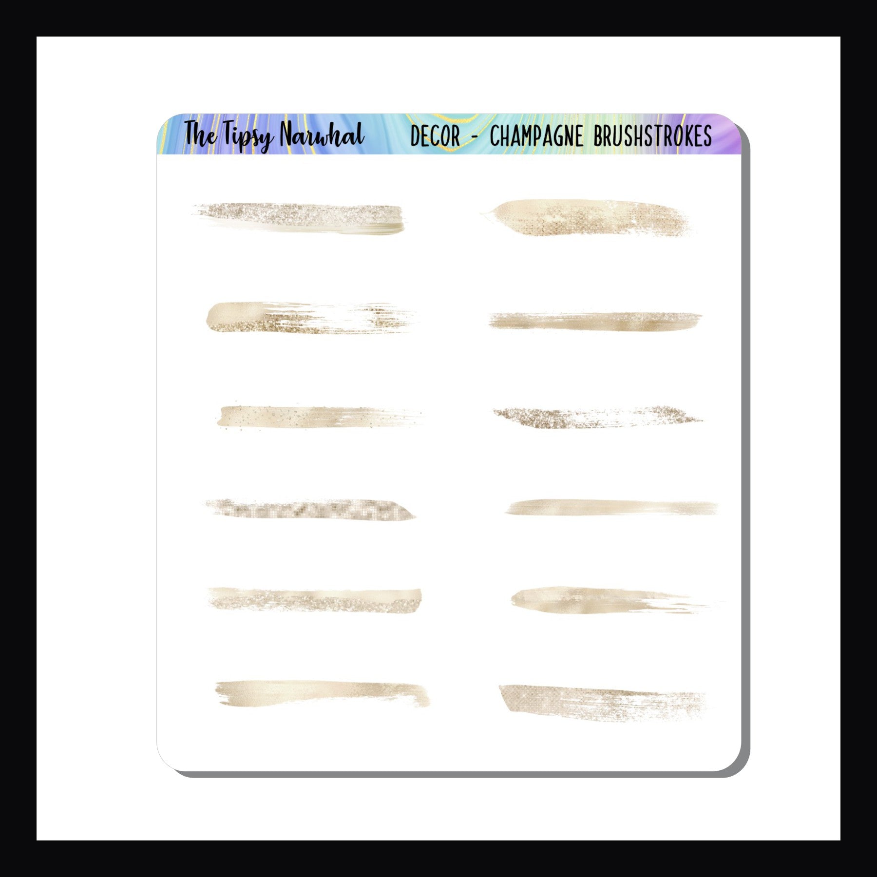 Champagne Brushstrokes