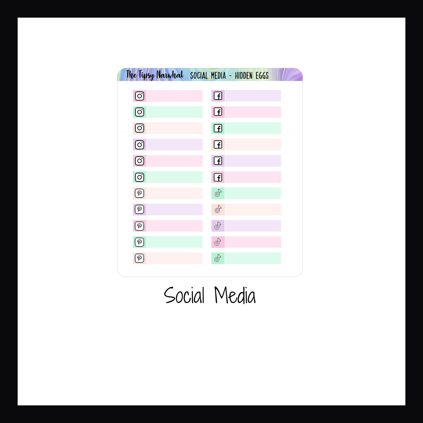Digital Hidden Eggs Functional Add-ons social media sheet