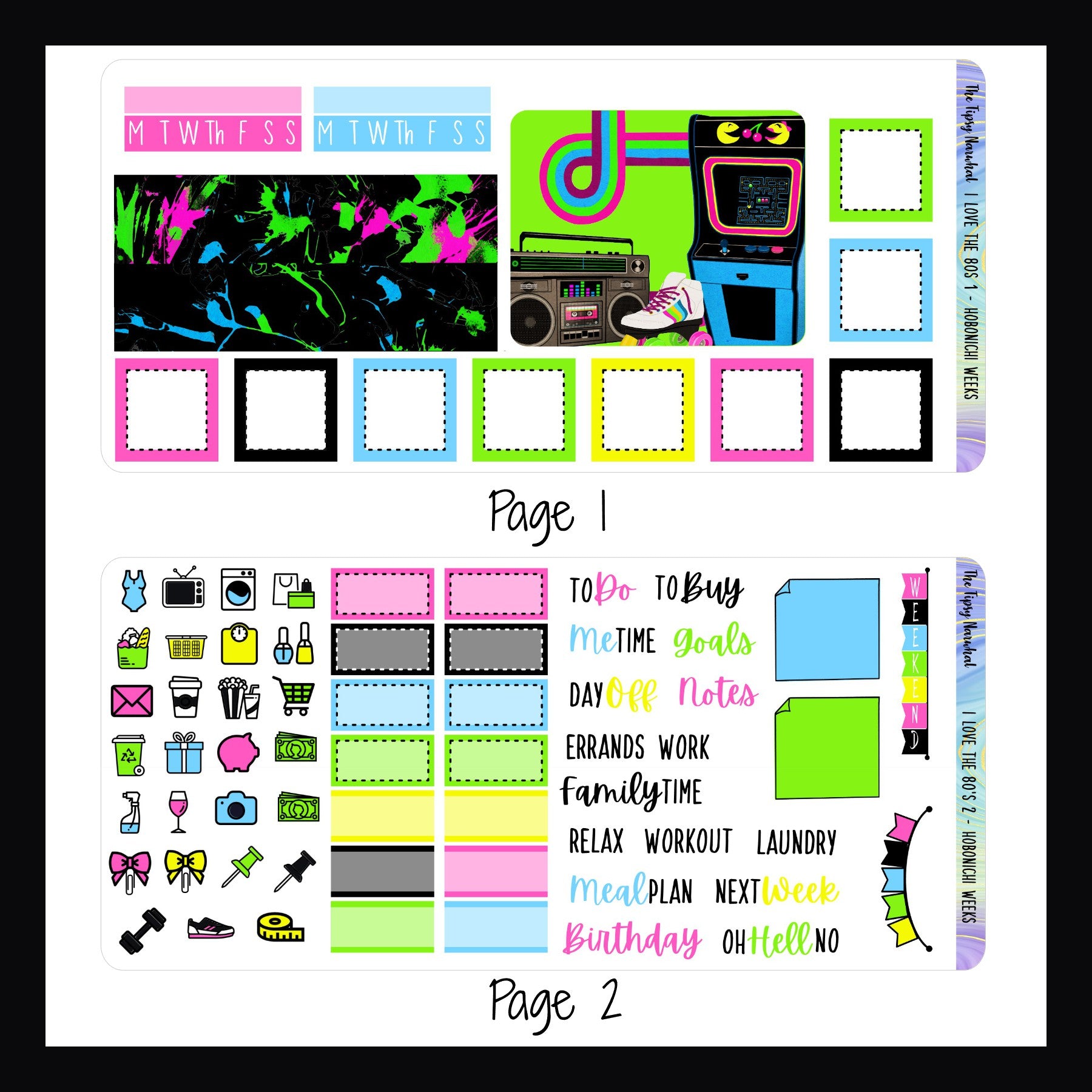 I Love the 80's Hobonichi Weeks Kit