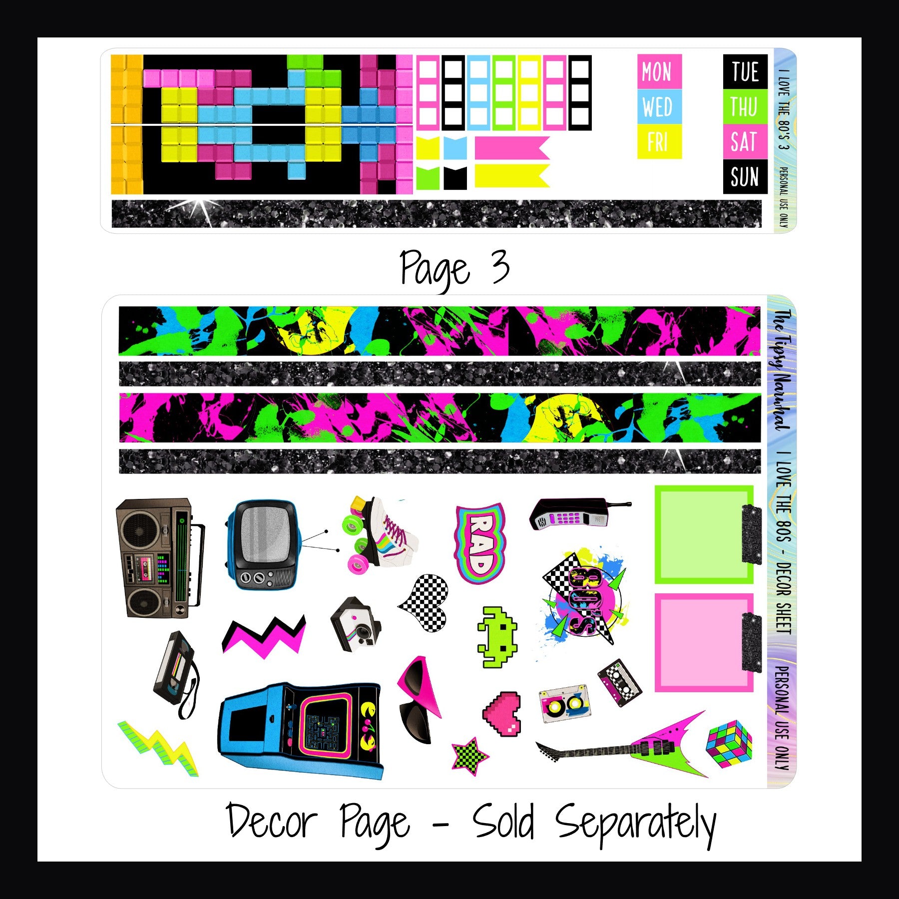 I Love the 80's Hobonichi Weeks Kit