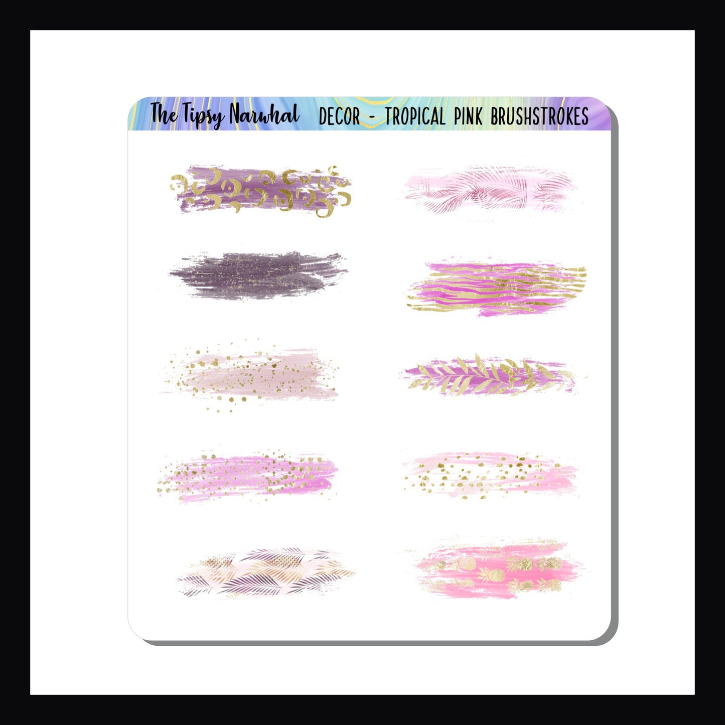 Tropical Pink Brushstrokes