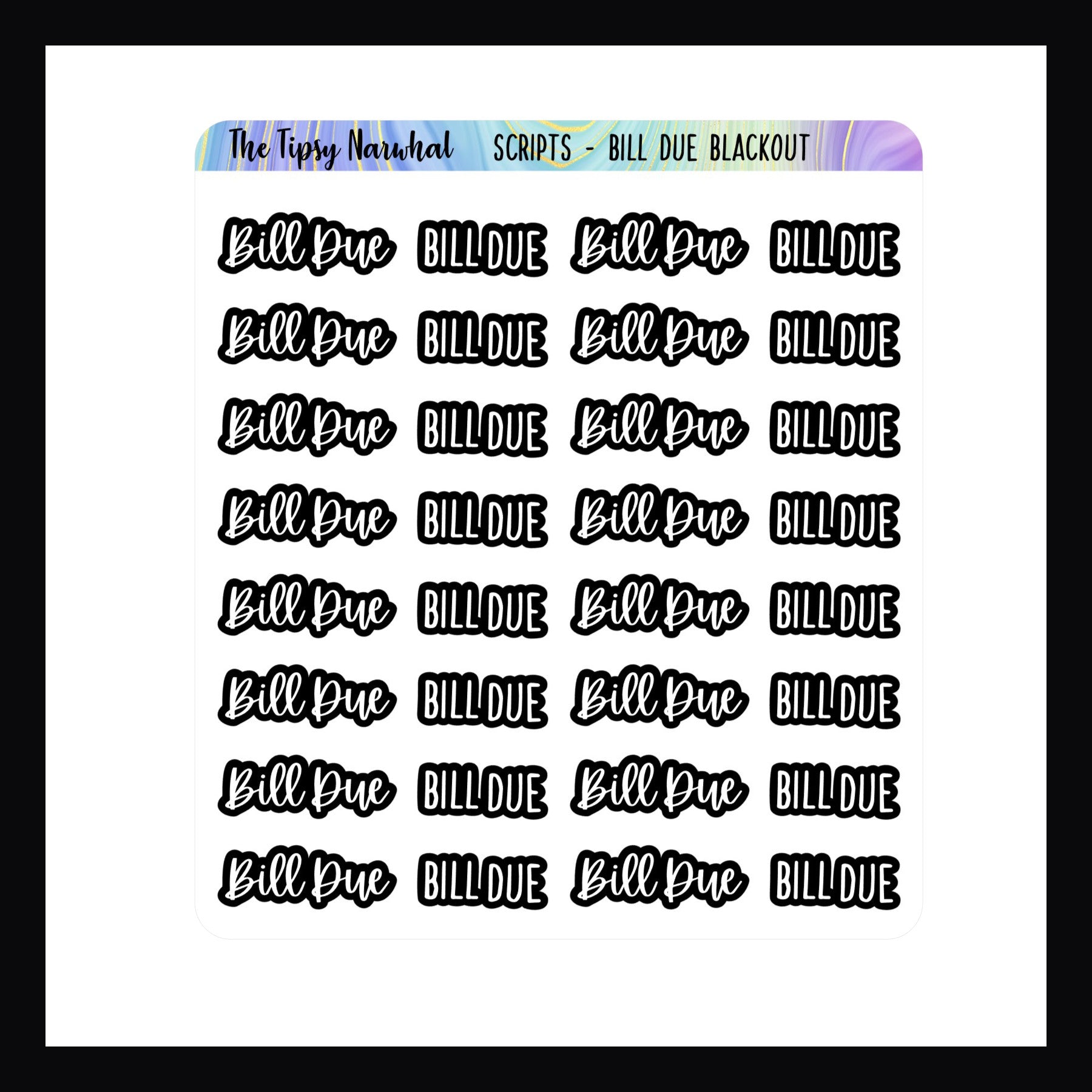 Bill Due Script