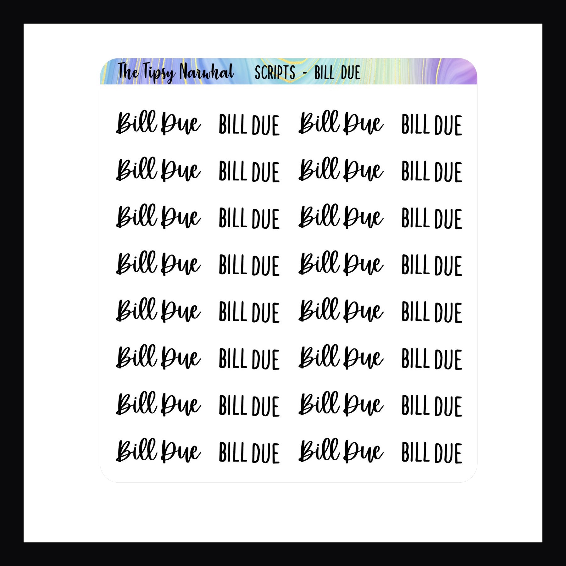Bill Due Script
