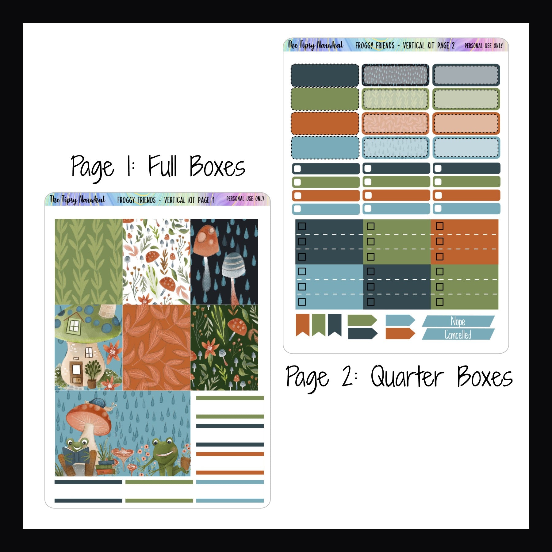 Froggy Friends Vertical Weekly Kit