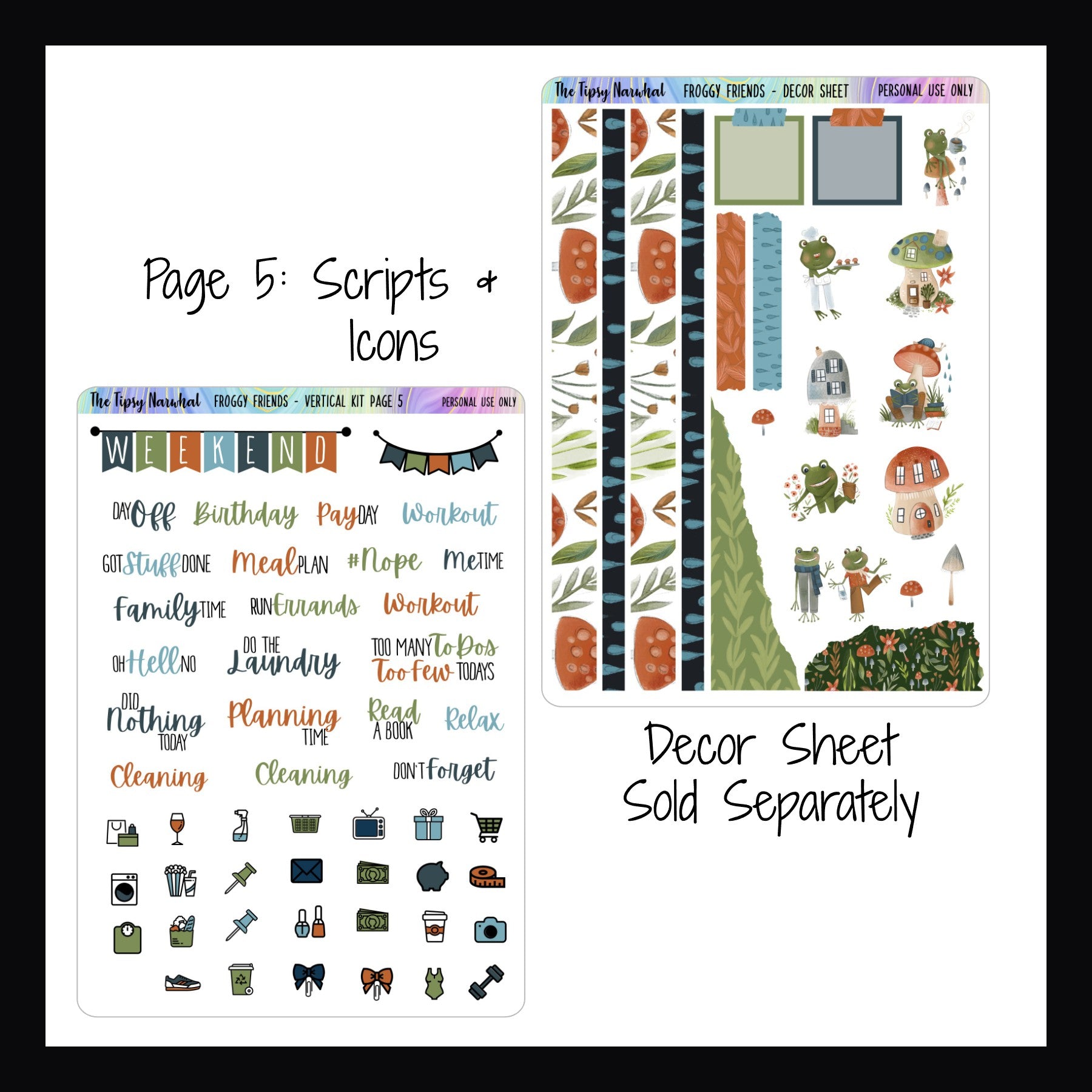 Froggy Friends Vertical Weekly Kit