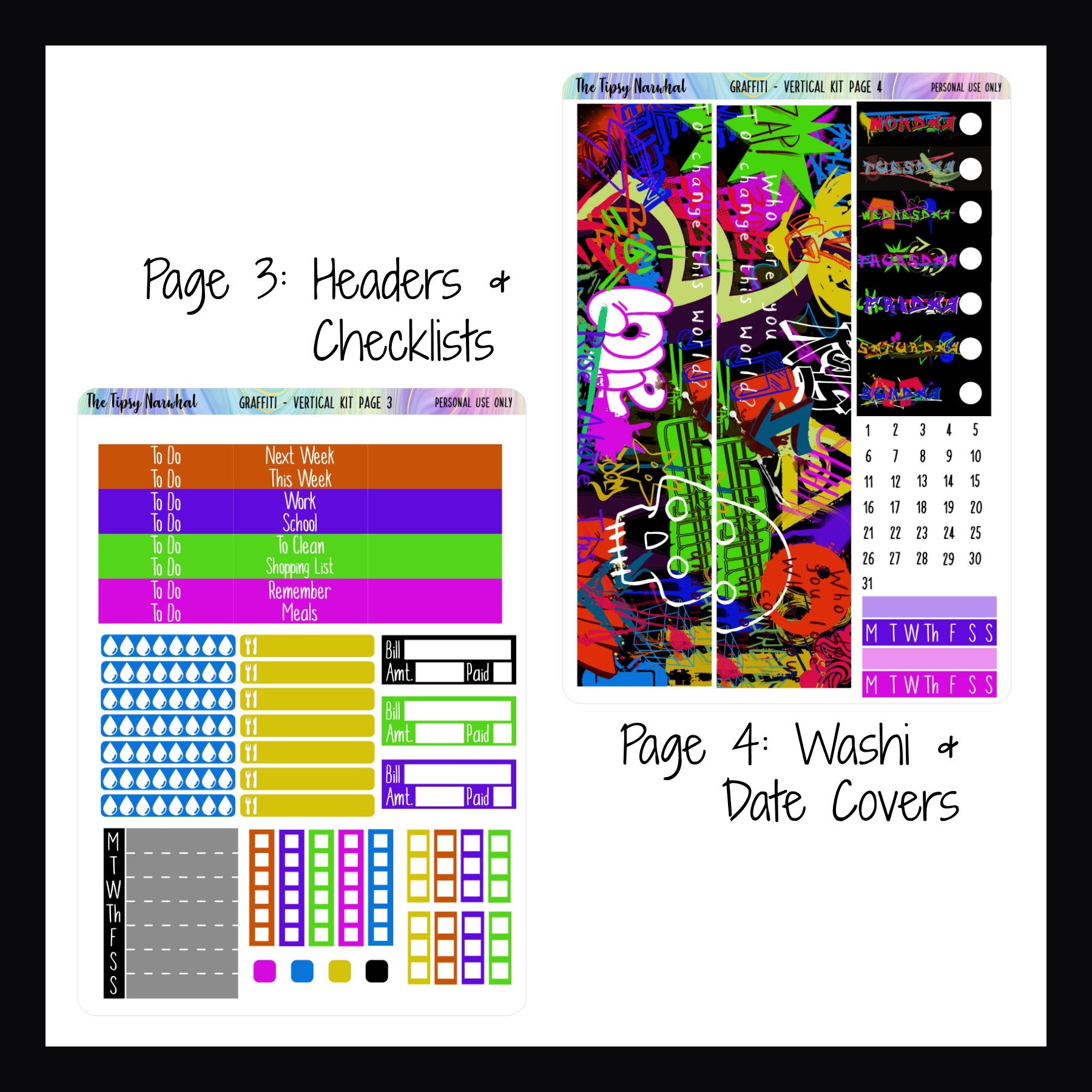 Graffiti Vertical Weekly Kit