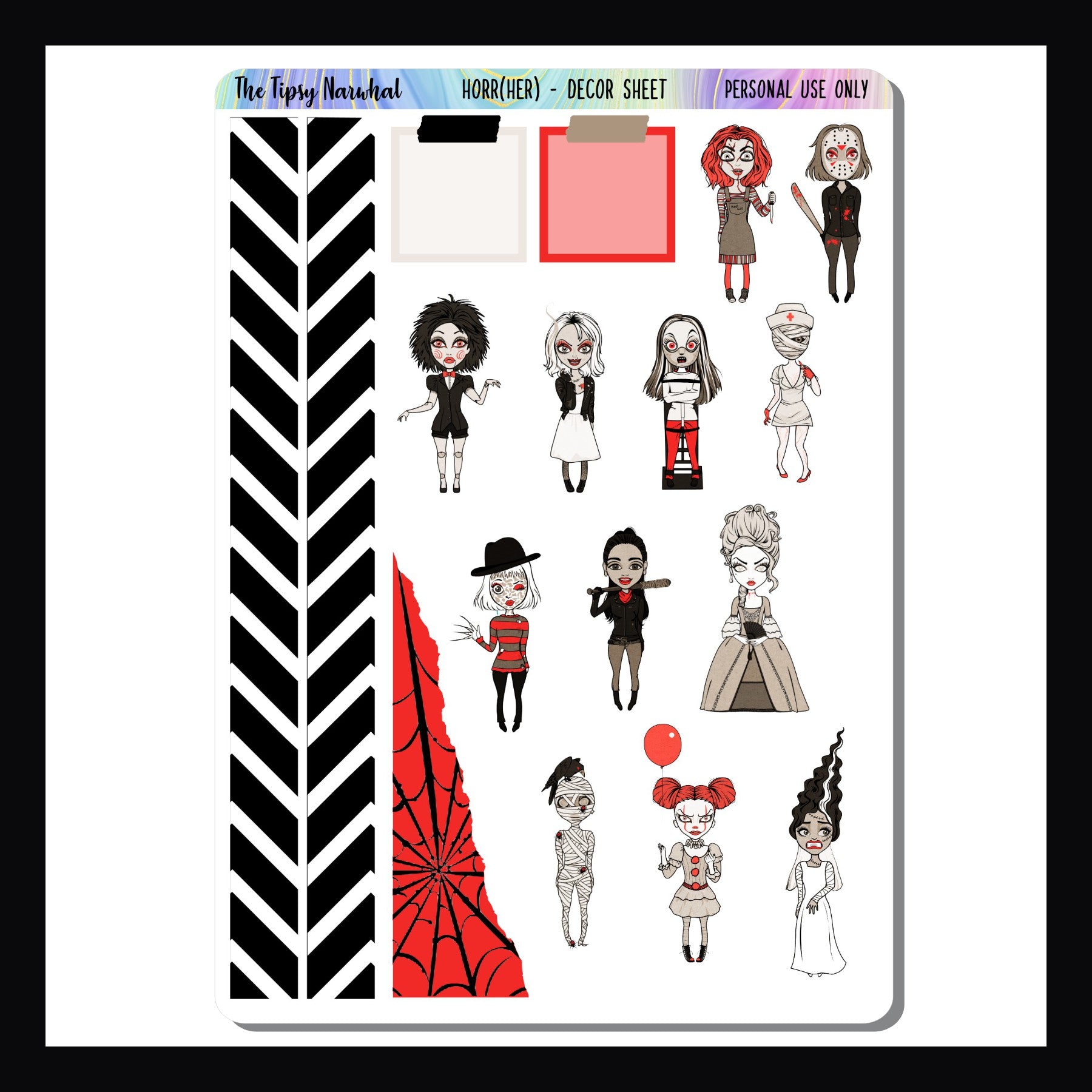 HorrHER Decor Sheet