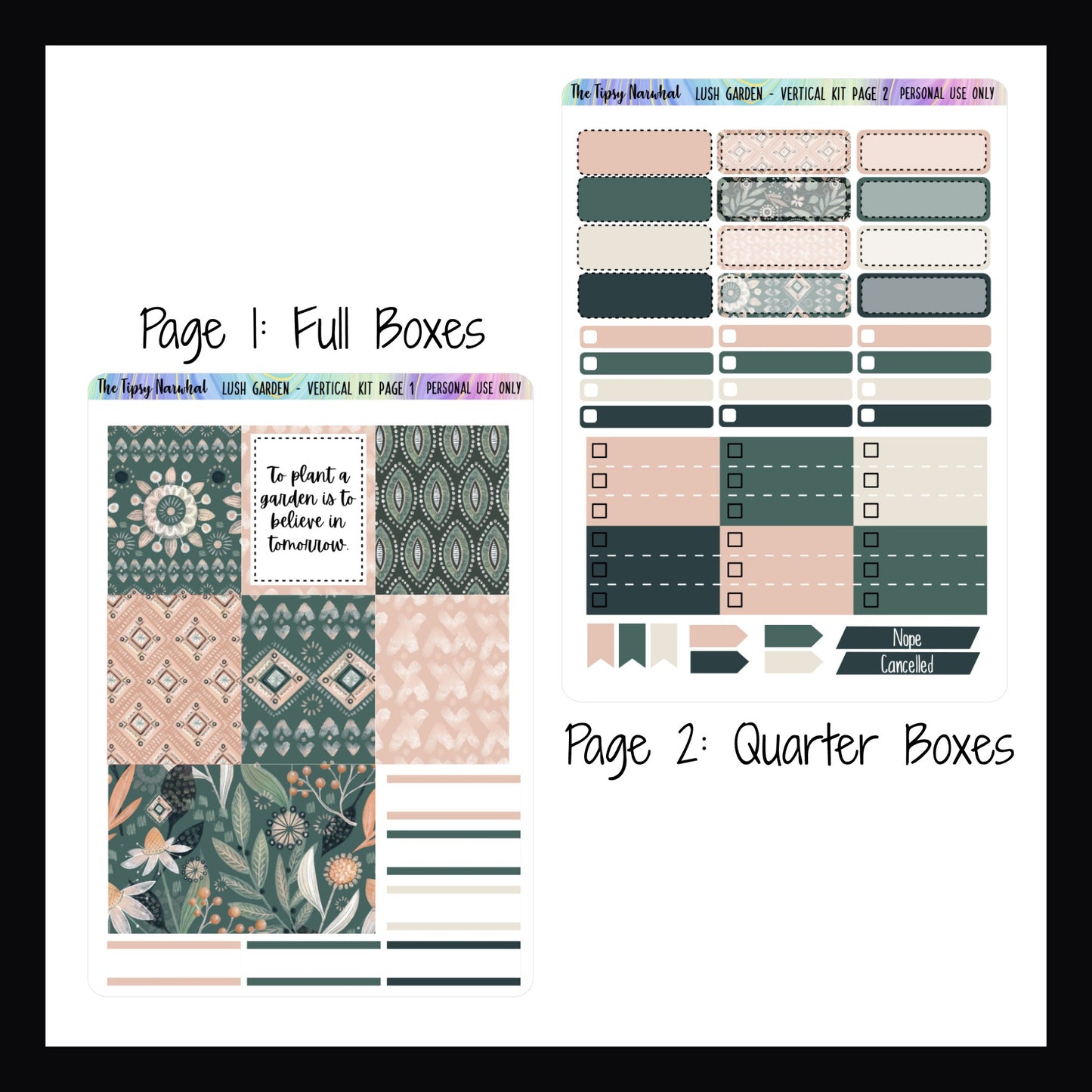 Lush Garden Vertical Weekly Kit