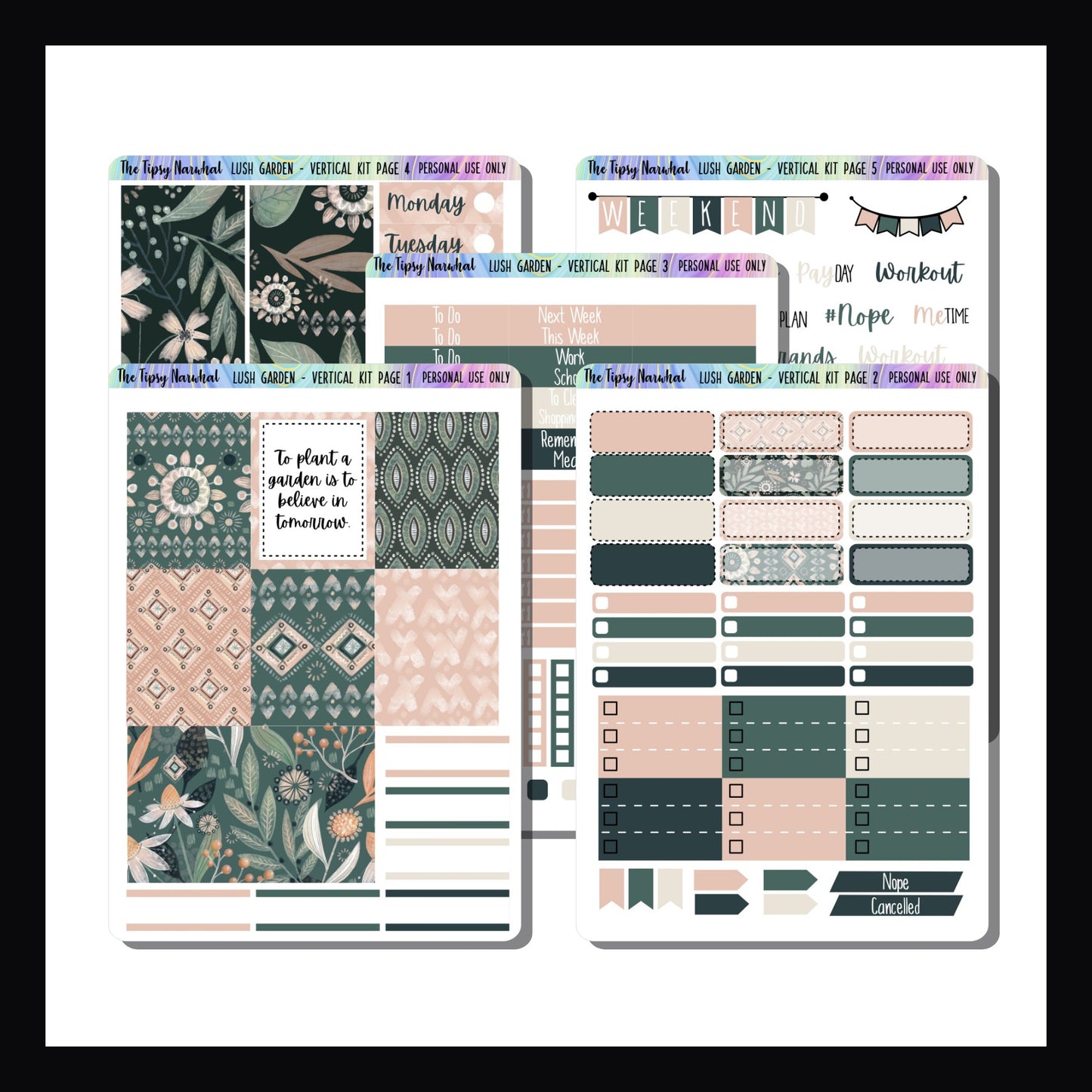 Lush Garden Vertical Weekly Kit