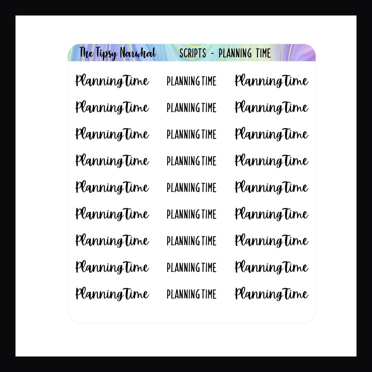 Planning Time Script