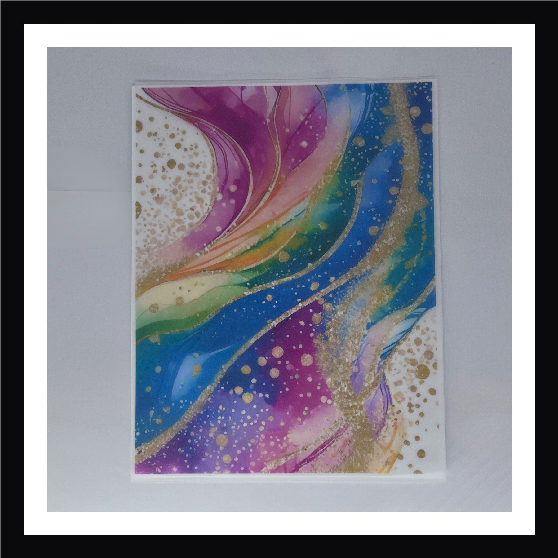 Rainbow Alcohol Ink Vellum