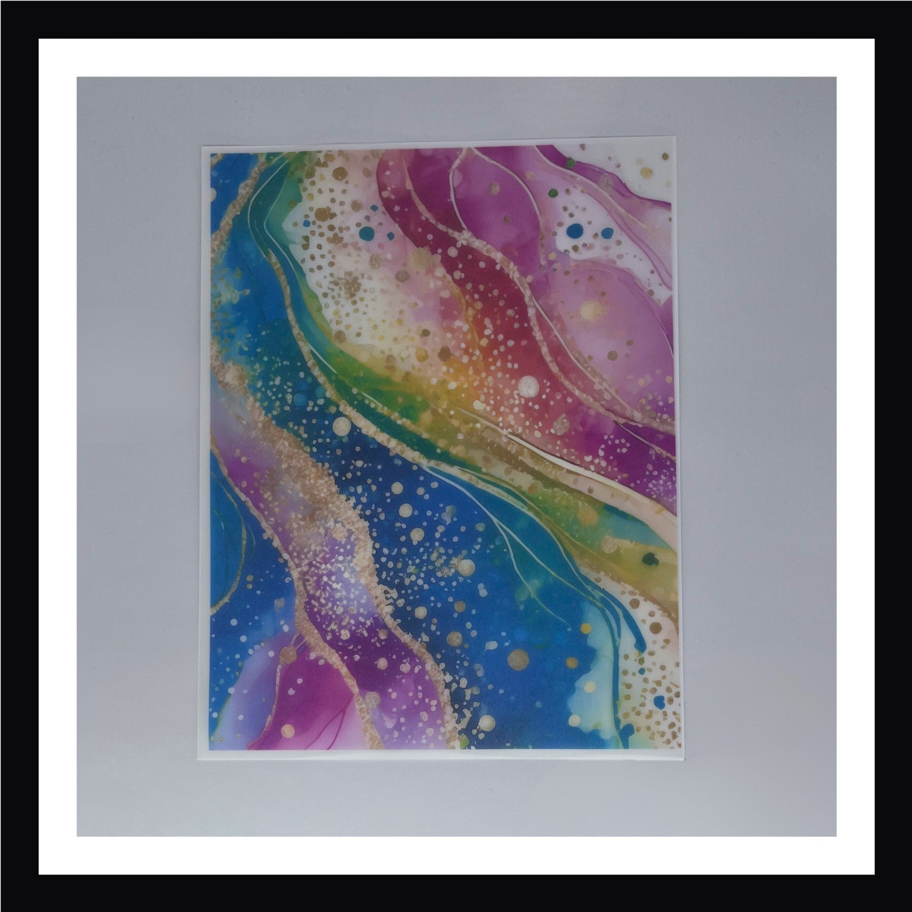 Rainbow Alcohol Ink Vellum