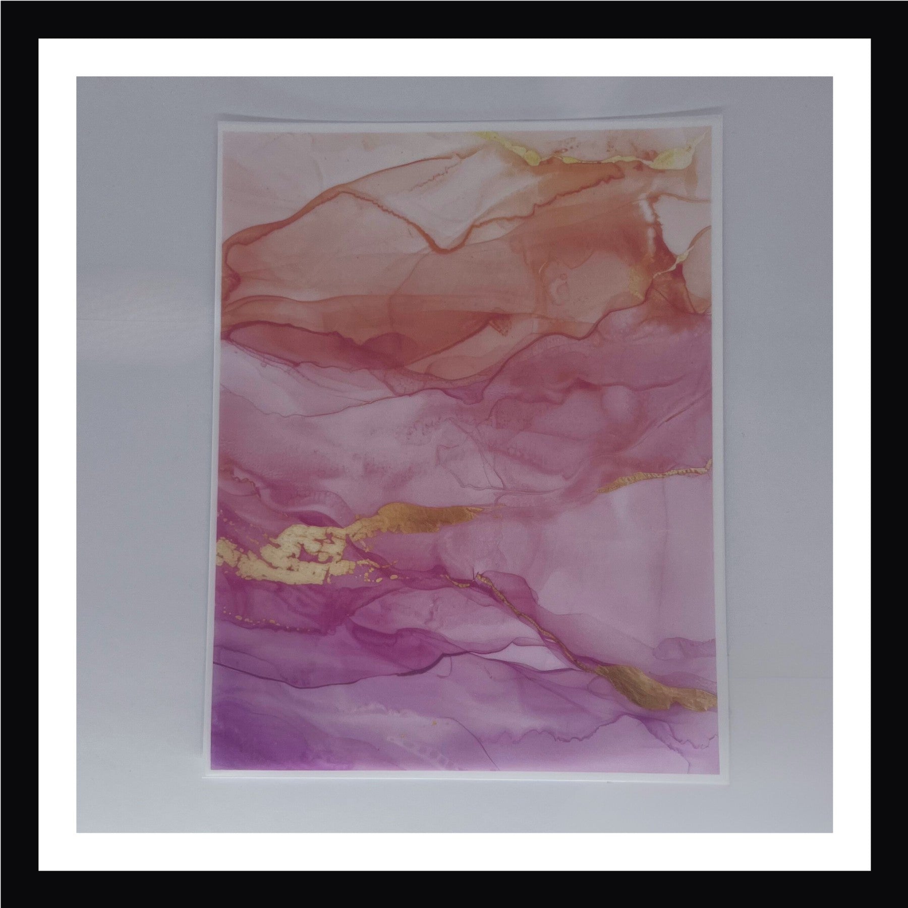Sunset Alcohol Ink Vellum