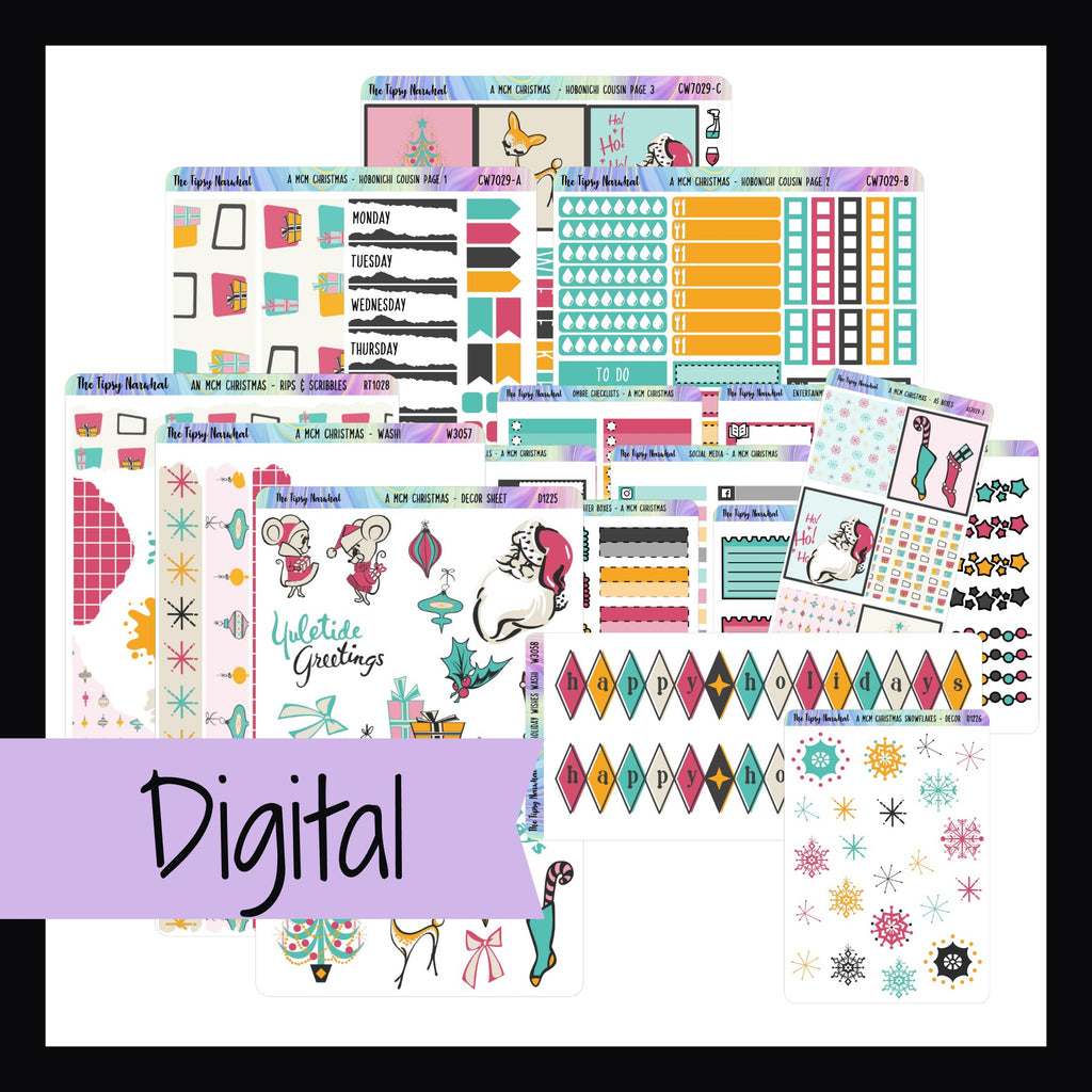 A MCM Christmas Printable Hobonichi Cousin Kit