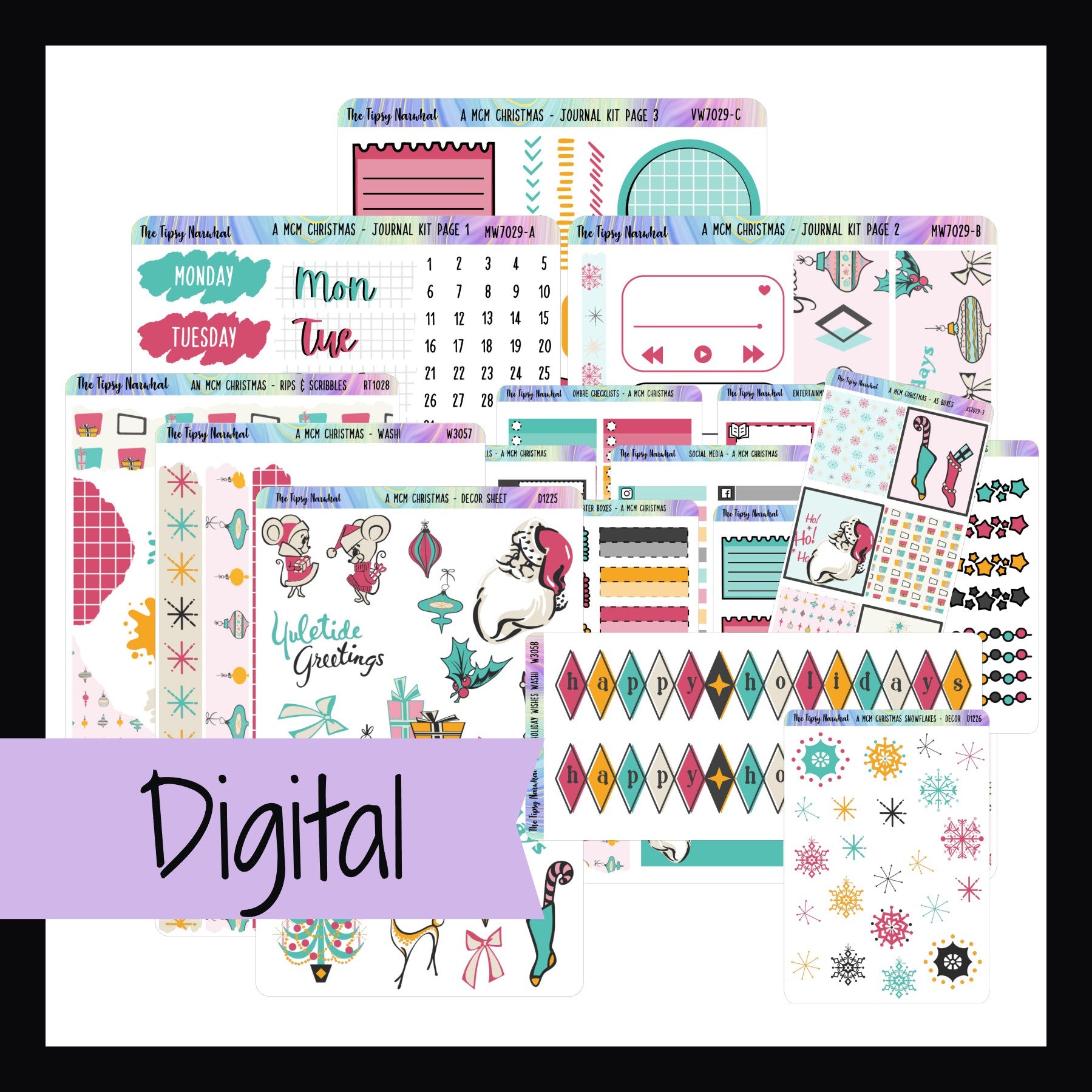 A MCM Christmas Printable Journal Kit
