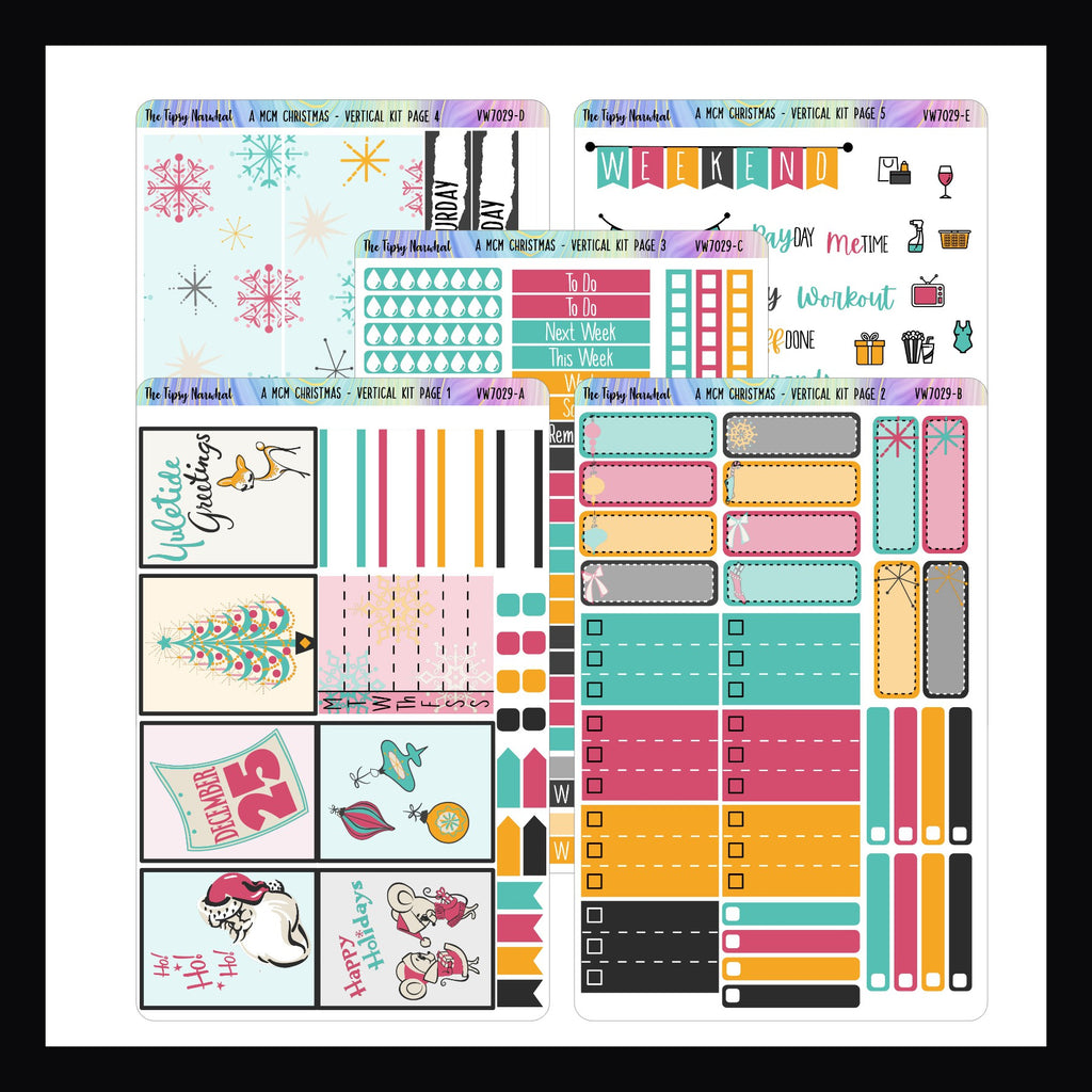 A MCM Christmas Printable Vertical Sticker Kit