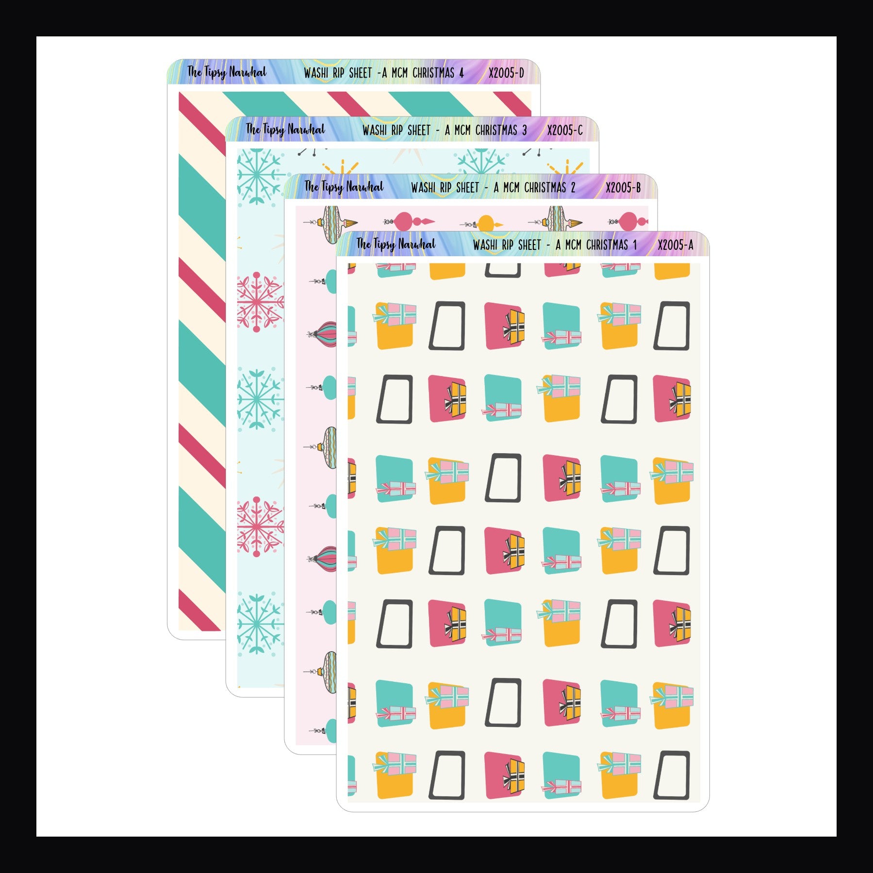 A MCM Christmas Full Page Stickers