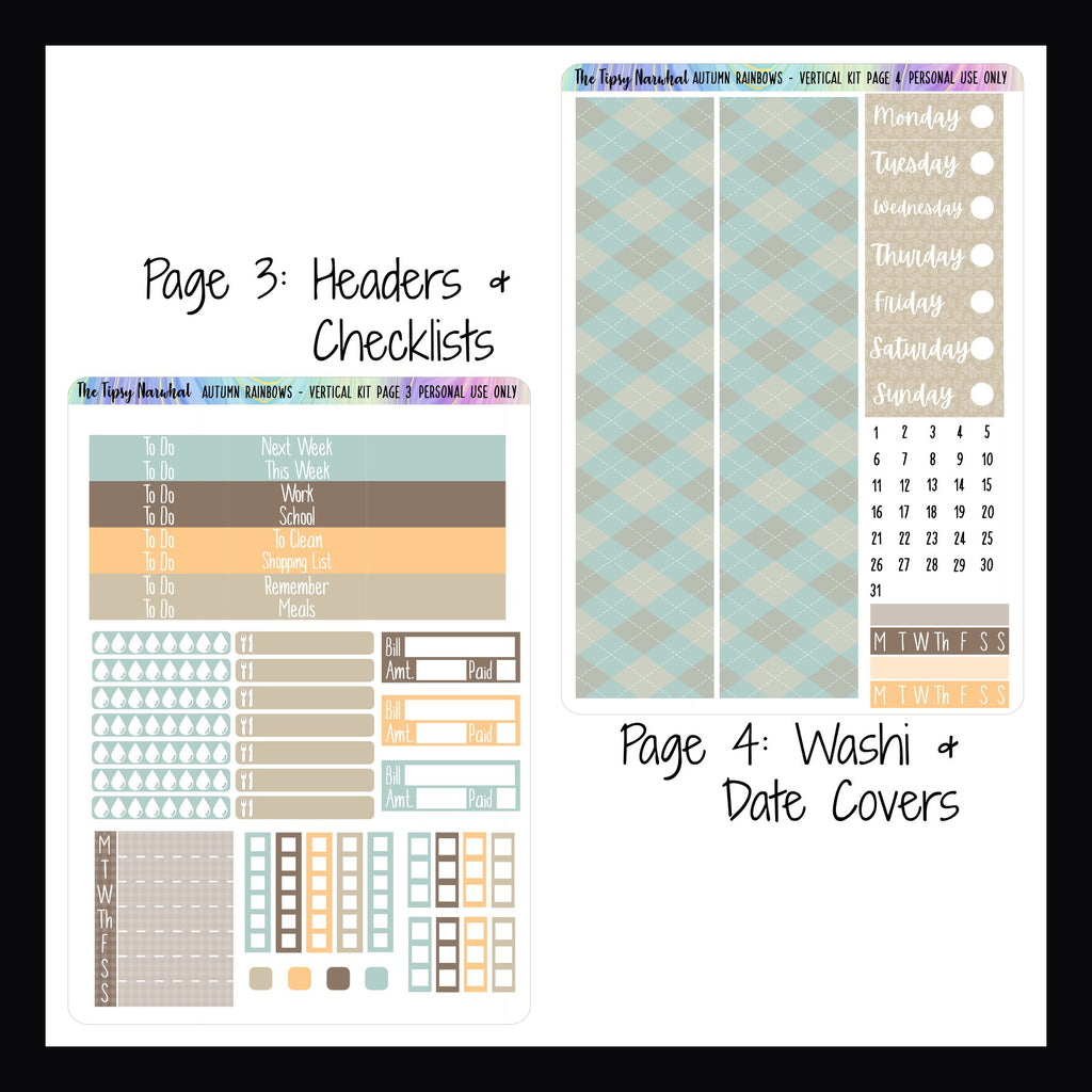 Autumn Rainbows Vertical Weeklt Kit