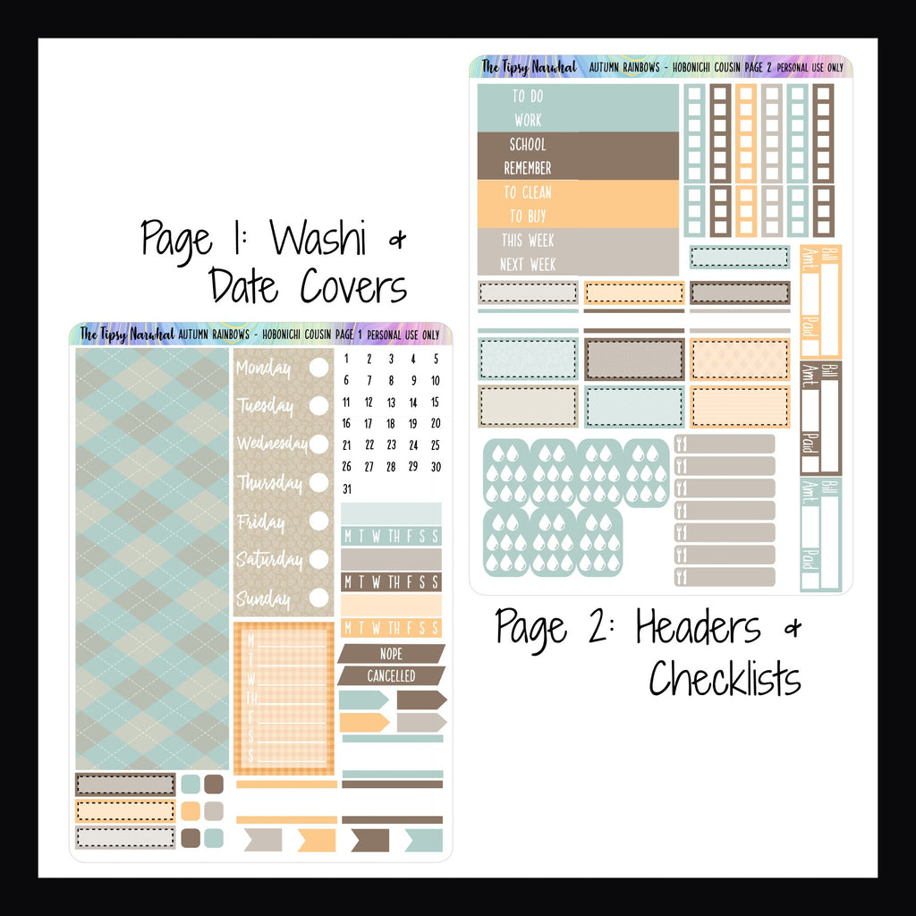 Autumn Rainbows Hobonichi Cousin Kit