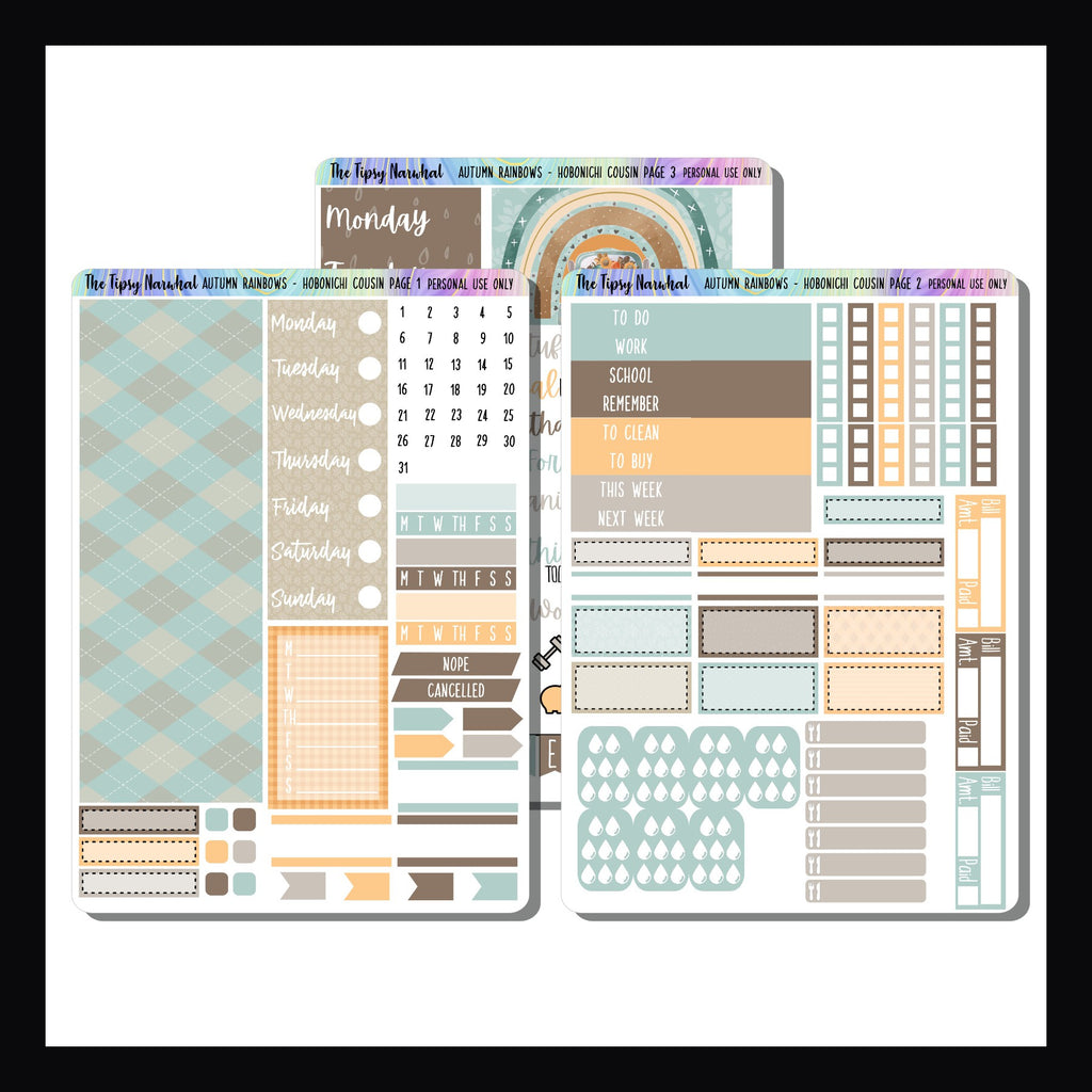 Autumn Rainbows Hobonichi Cousin Kit