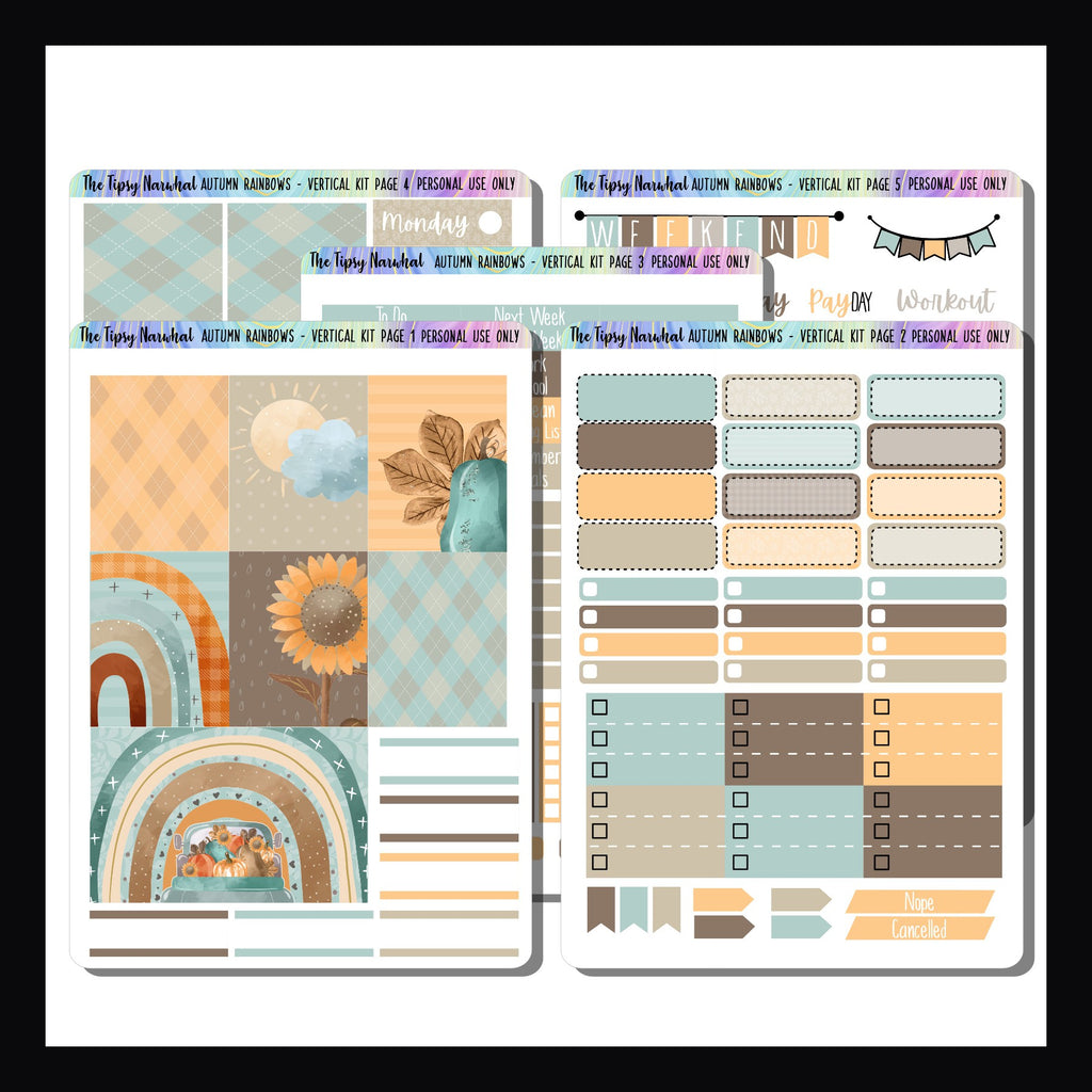 Autumn Rainbows Vertical Weeklt Kit