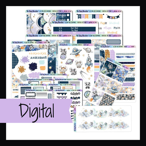 Printable Vertical Sticker Kit A Star For Everyone shown on a white background.