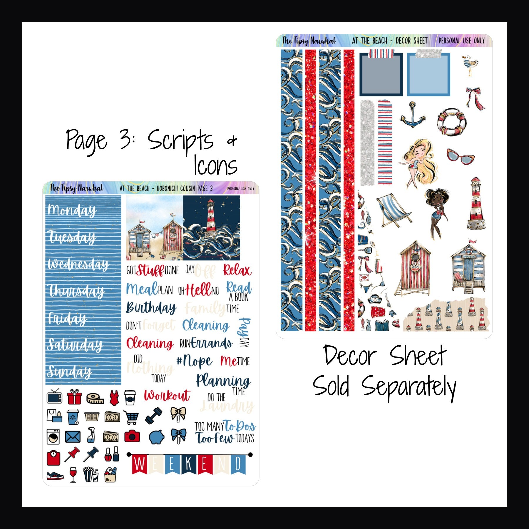 At the Beach Hobonichi Cousin Kit