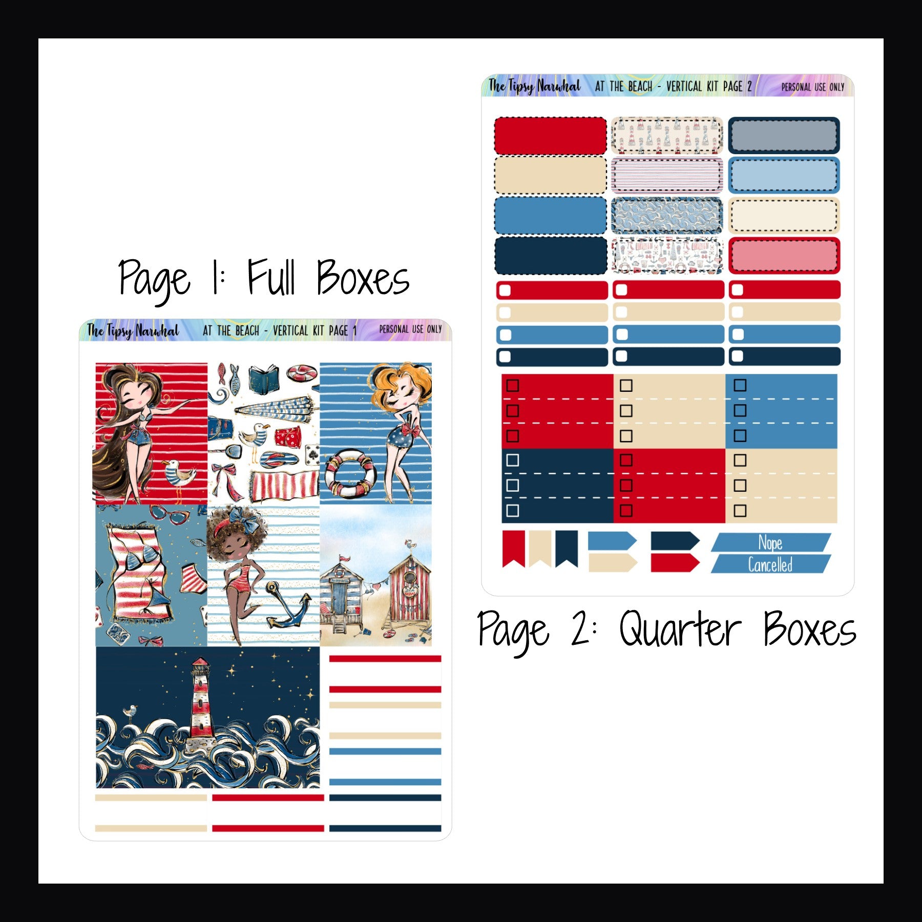 At the Beach Vertical Weekly Kit