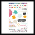 A MCM Christmas Rips and Scribbles Sticker Sheet