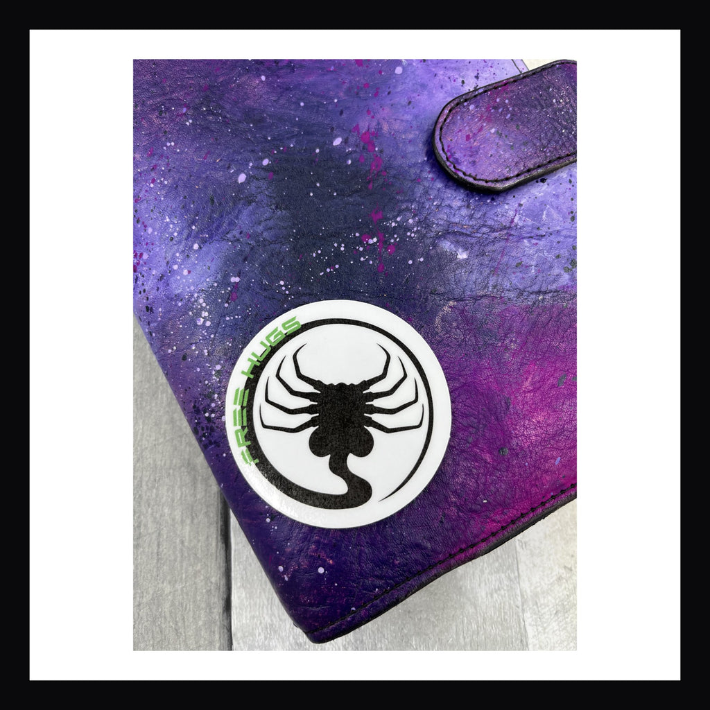 Alien sticker, face hugger sticker, free hugs sticker, spooky sticker, scary sticker, horror sticker, horror movie, scary movie, alien sticker, xenomorph