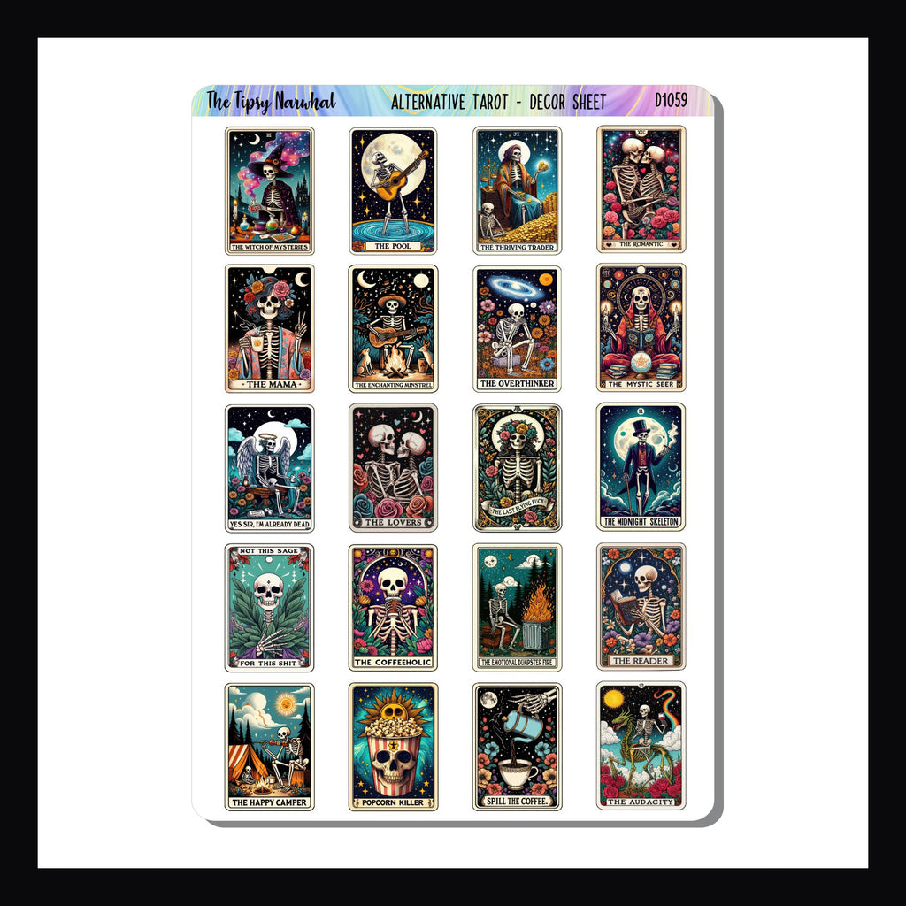 Digital Alternative Tarot Decor Sheet