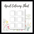 April Coloring Practice Sheet