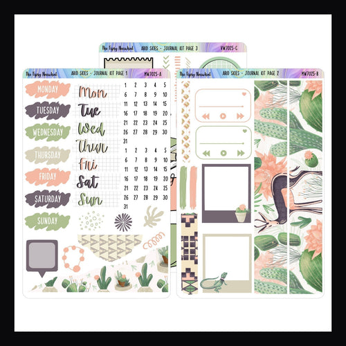 Journal Sticker Kit - Arid Skies shown on a white backgr