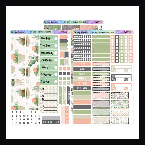 Hobonichi Cousin Sticker Kit - Arid Skies shown on a white background.