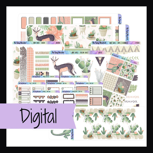Printable Hobonichi Weeks Kit - Arid Skies shown on a white background.
