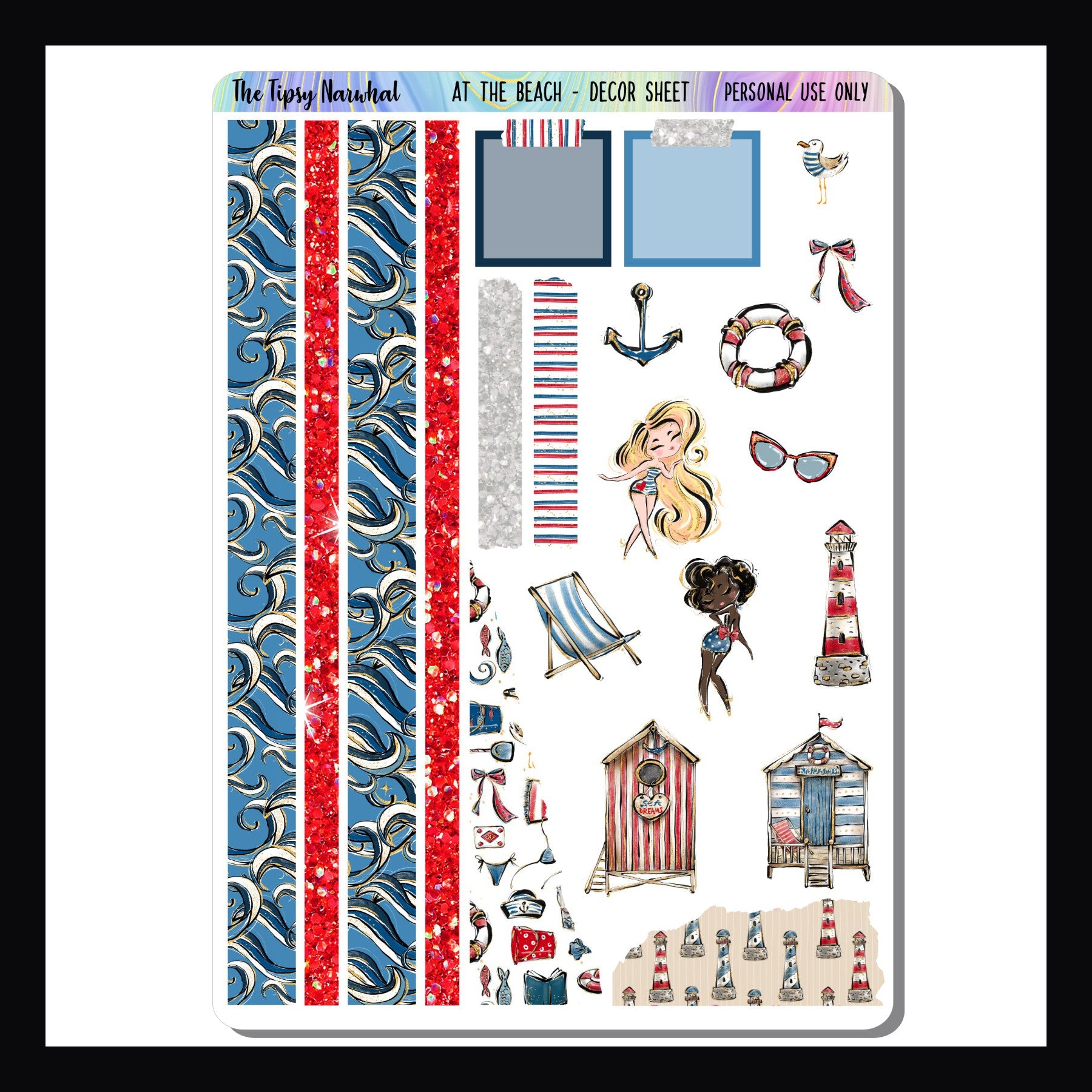 At the Beach Decor Sheet