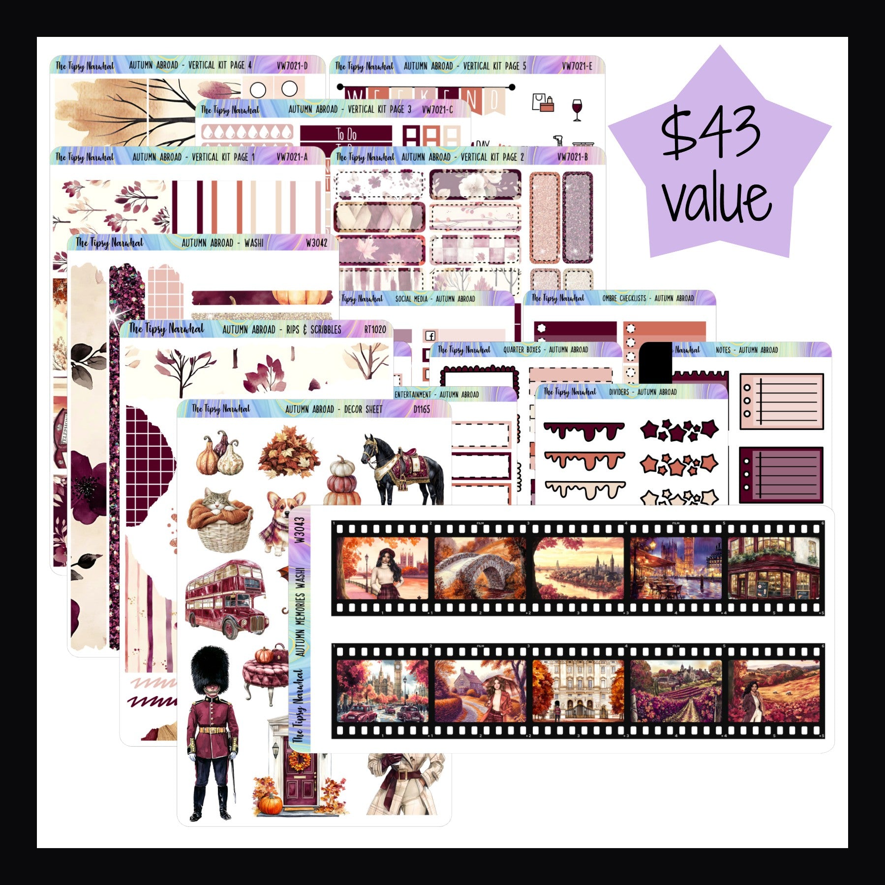 Autumn Abroad Vertical Bundle