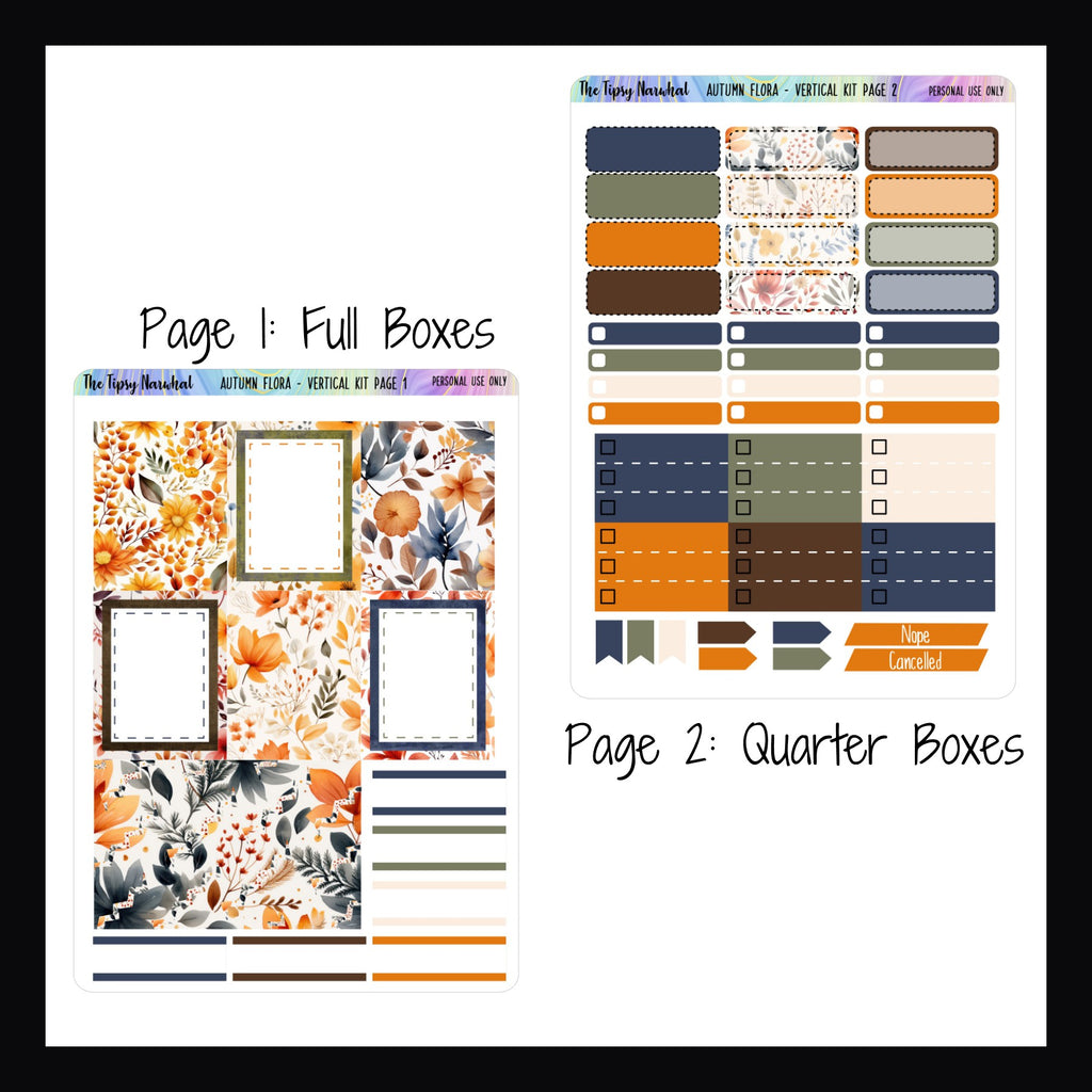Autumn Flora Vertical Weekly Kit