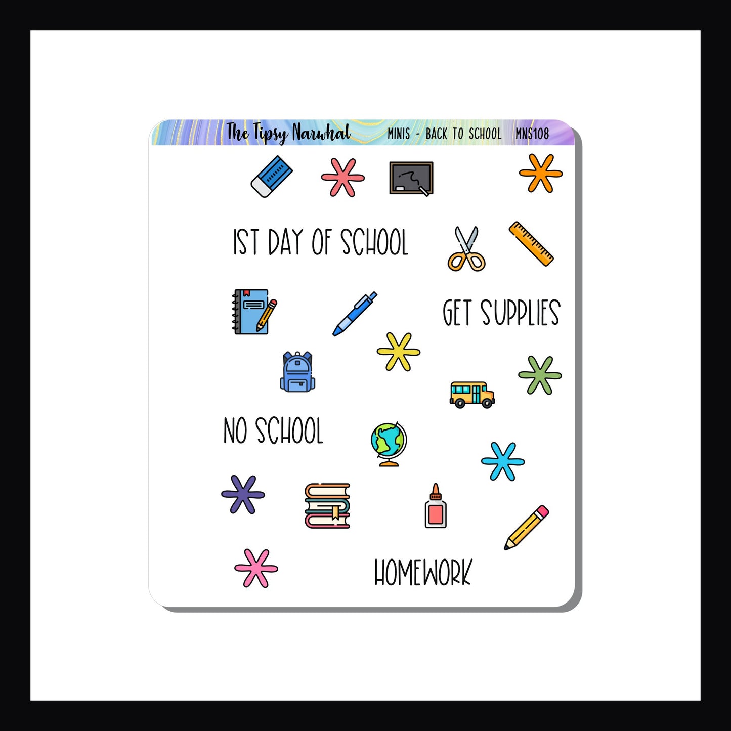 Mini Icon Sheets Back to School