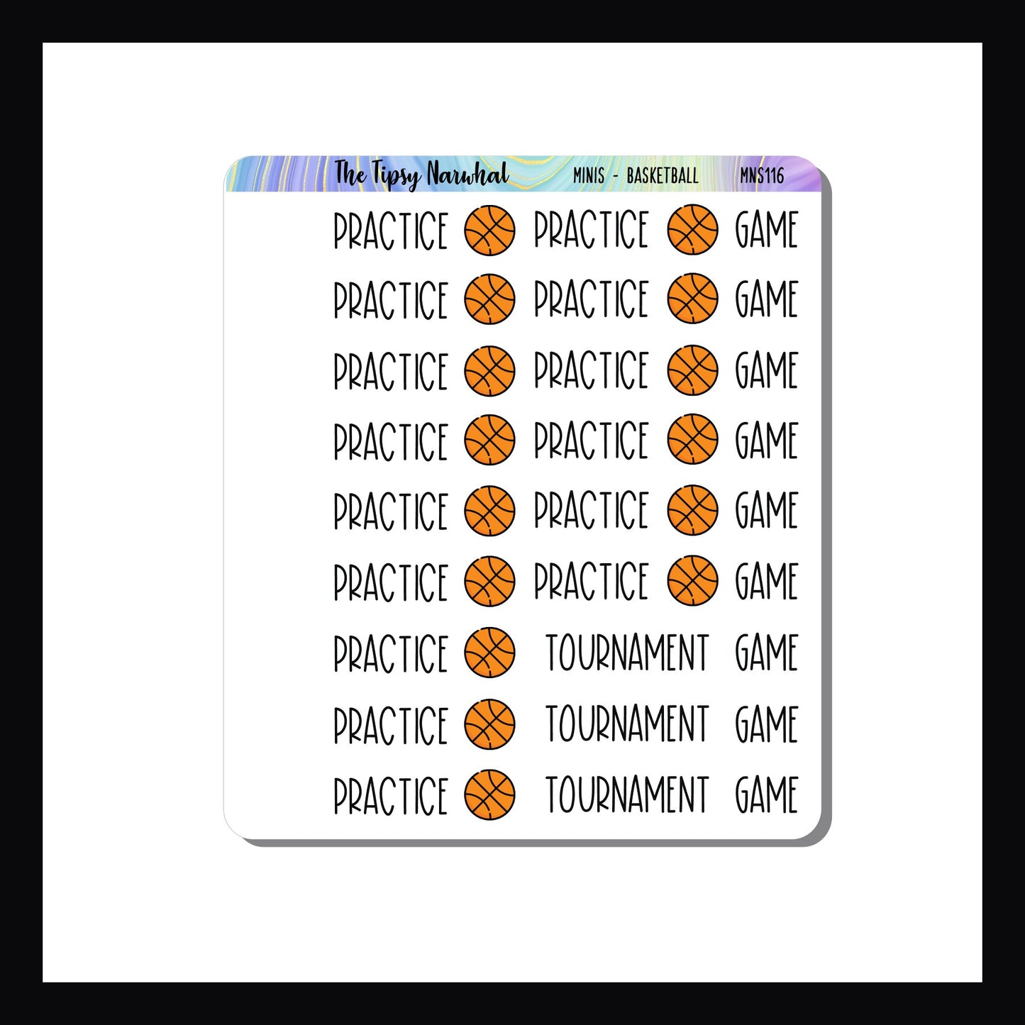 Mini Icon Sheets Basketball