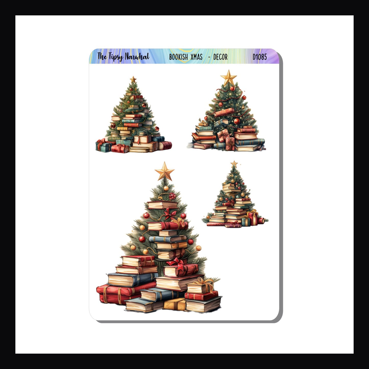 Bookish Xmas Decor Sheet