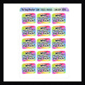 Sarcasm and Quote Stickers - Can't Stress Enough, 15 colorful stickers with the statement "What (and I can't stress this enough) the fuck?" shown on a white background.