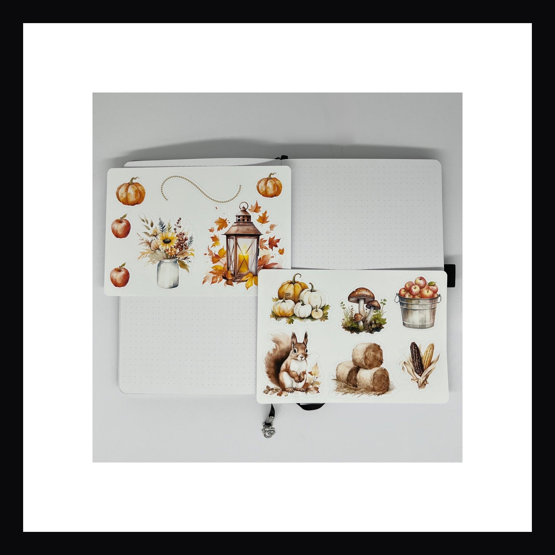 Autumn Days Junk Journaling kit contains two 5x7 inch sheets of full color stickers. Sticker sizes vary depending on design.