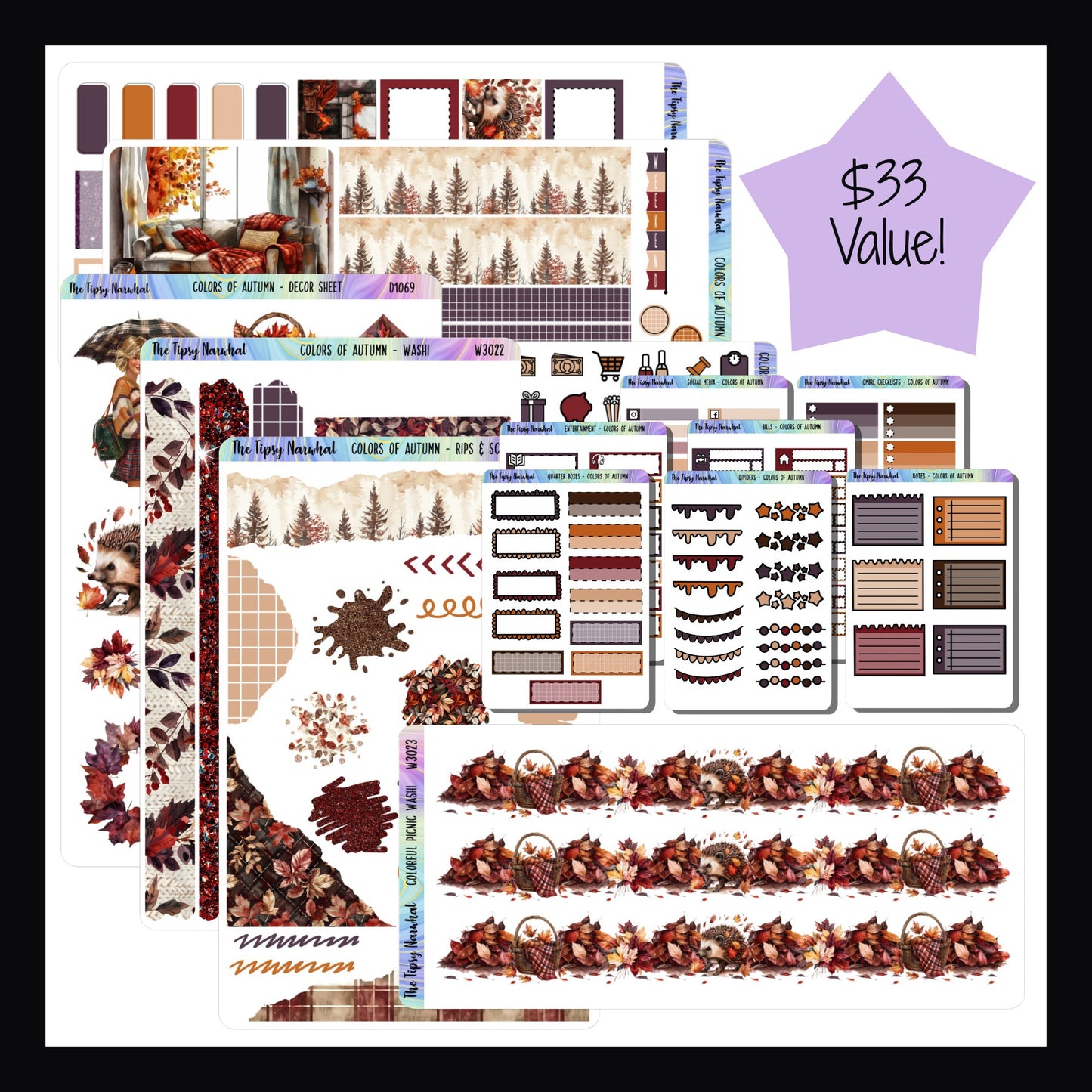 Colors of Autumn Hobonichi Weeks Bundle