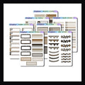 Cozy Neutrals Kit Matching Functionals is a collection of 7 sticker sheets filled with functional planning stickers.  They are designed to coordinate with the Cozy Neutrals weekly kits. 