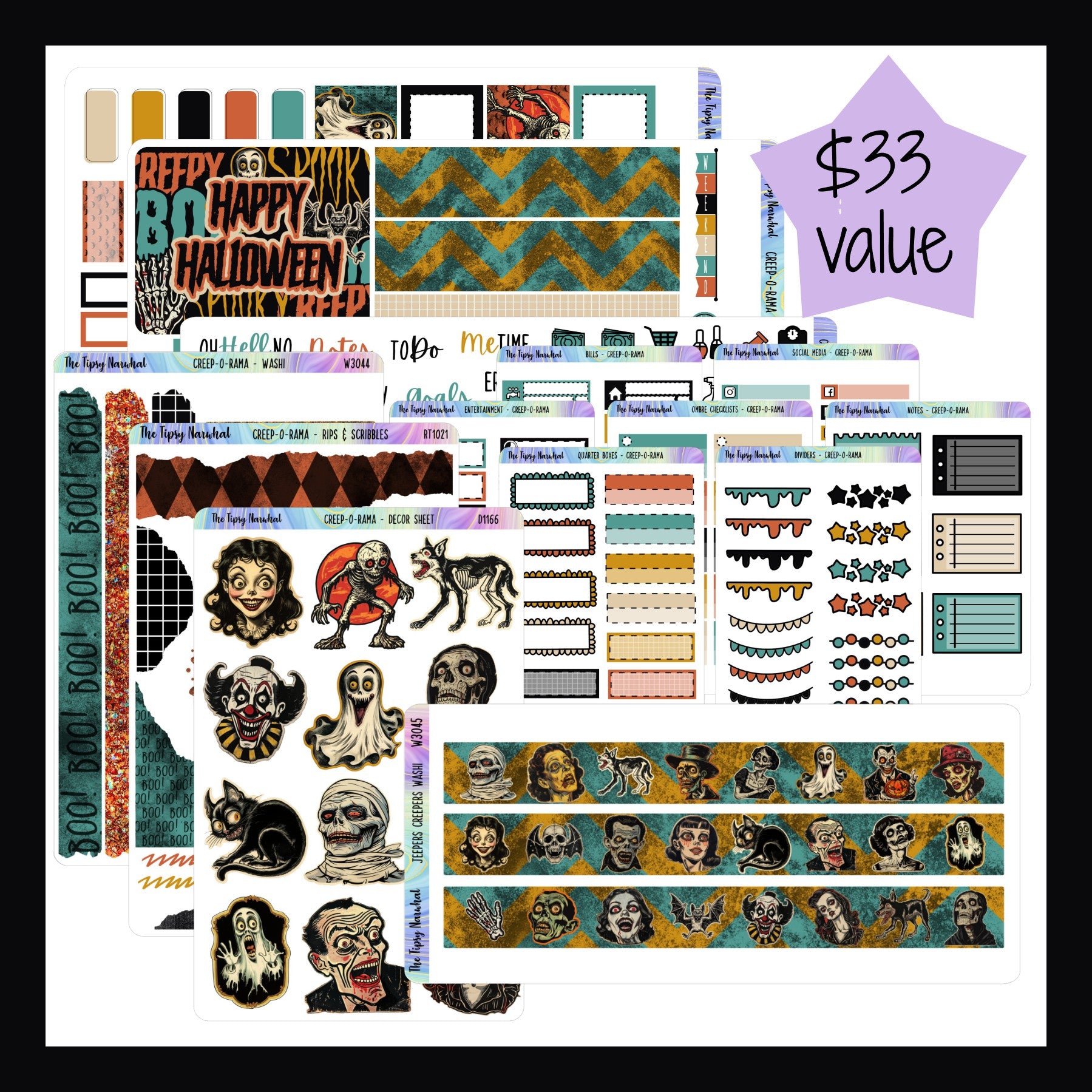 Creep-O-Rama Hobonichi Weeks Bundle