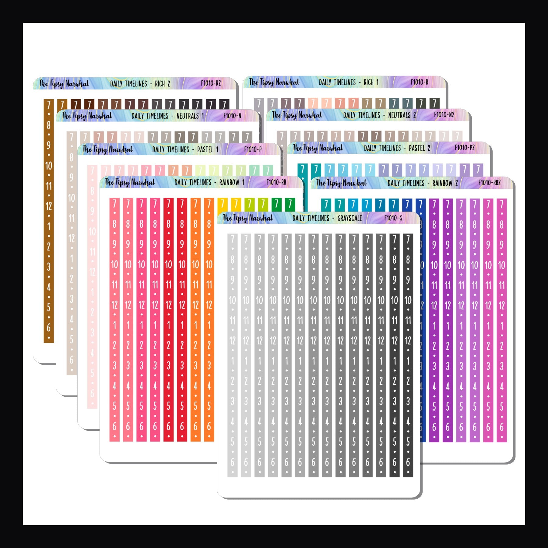 Daily Timeline Stickers – The Tipsy Narwhal