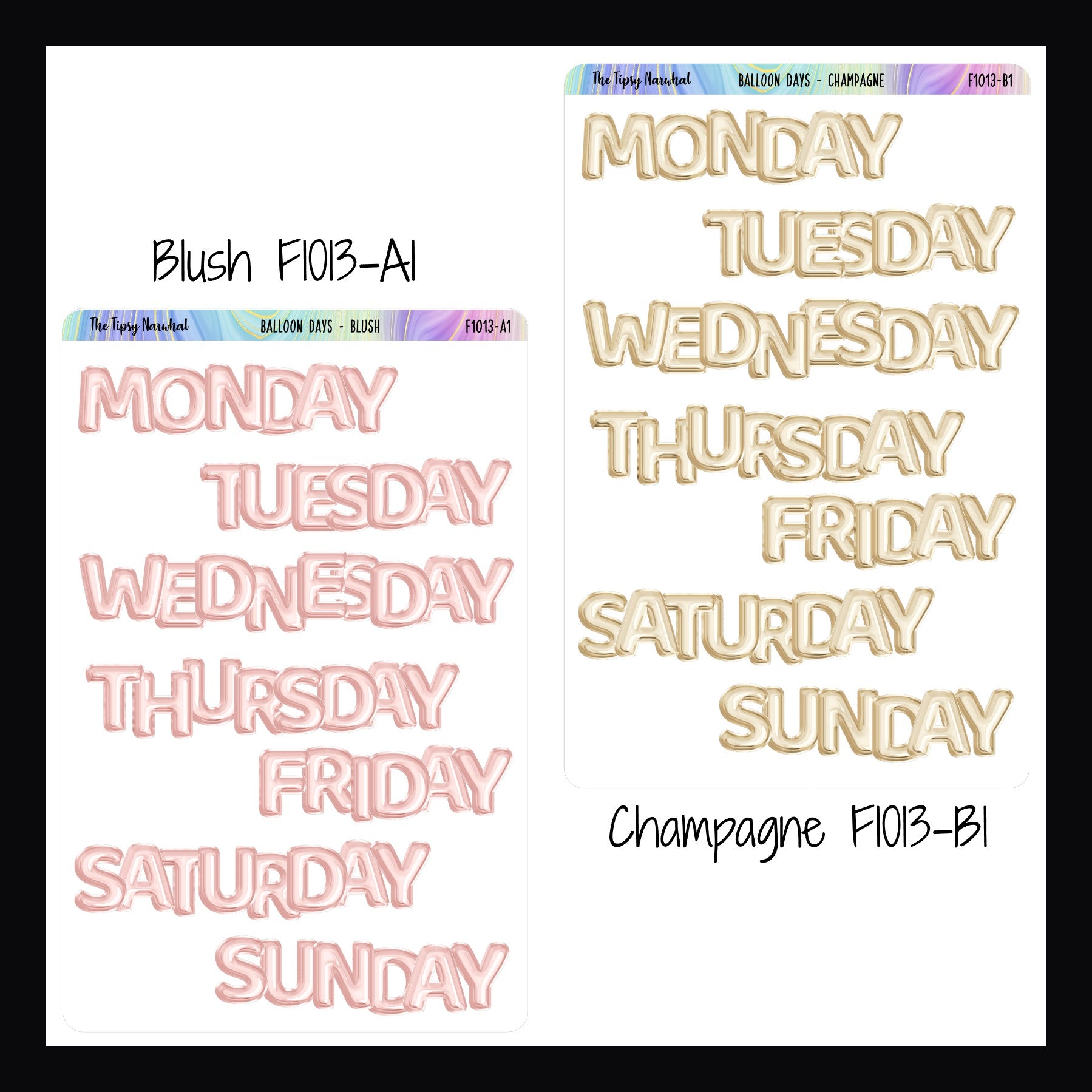 Large Daily Balloon Headers in Blush and Champagne